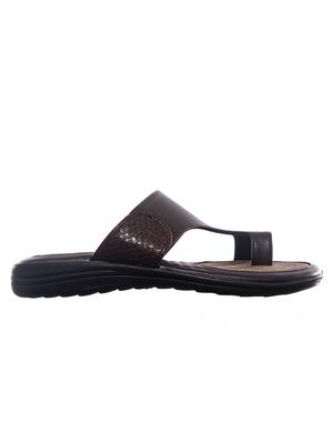 brown leather slip on slippers - 17794628 - Standard Image - 2
