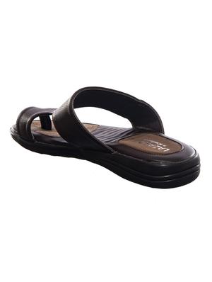 brown leather slip on slippers - 17794628 - Standard Image - 3
