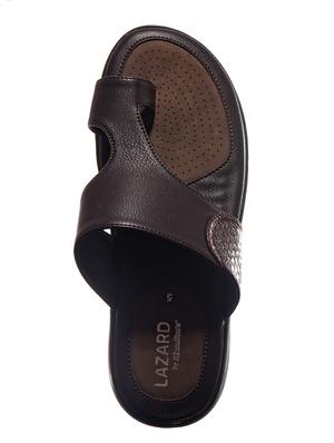 brown leather slip on slippers - 17794628 - Standard Image - 5
