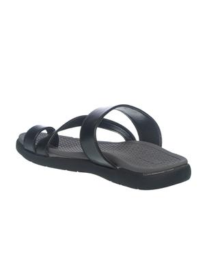 black leather slip on flip flops - 17794643 - Standard Image - 3