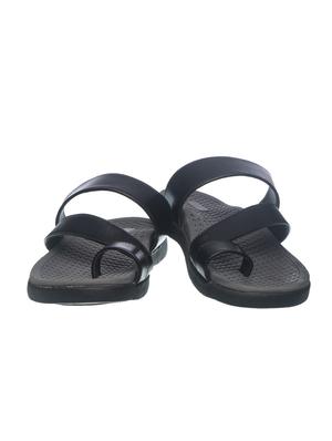 black leather slip on flip flops - 17794643 - Standard Image - 4