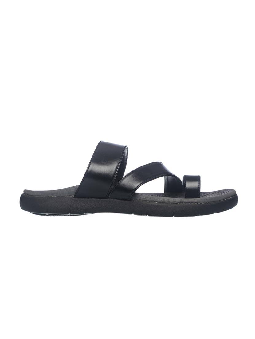 black leather slip on flip flops - 17794643 - Zoom Image - 2