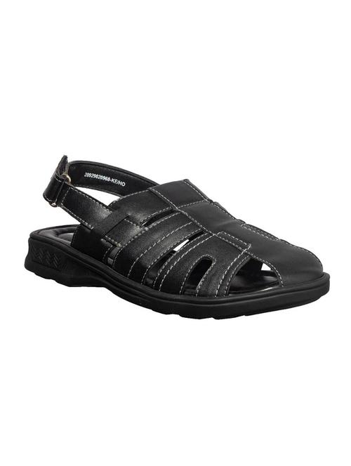 black leather back strap sandals - 17794656 - Standard Image - 1