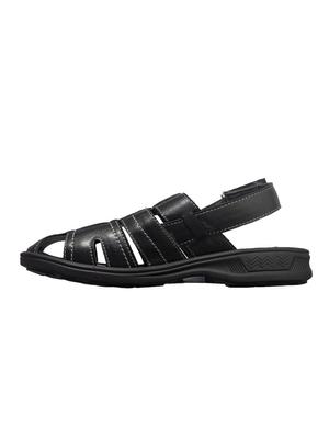 black leather back strap sandals - 17794656 - Standard Image - 4