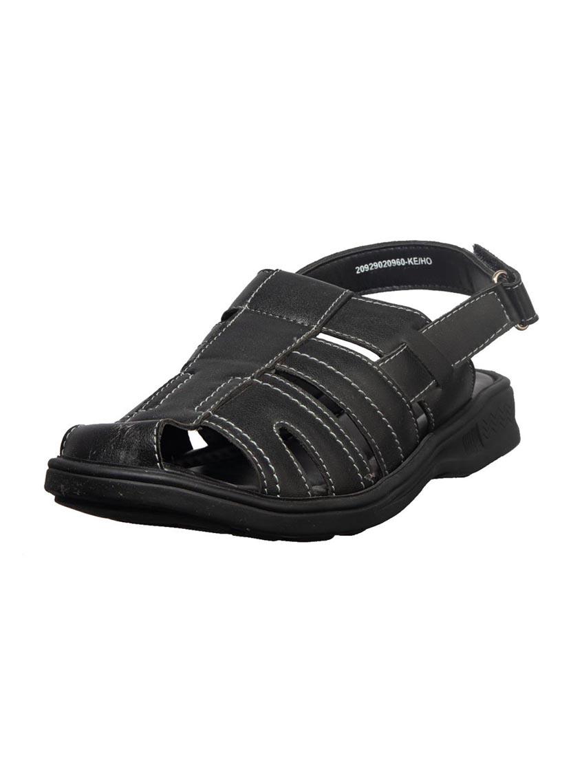 black leather back strap sandals - 17794656 - Zoom Image - 3