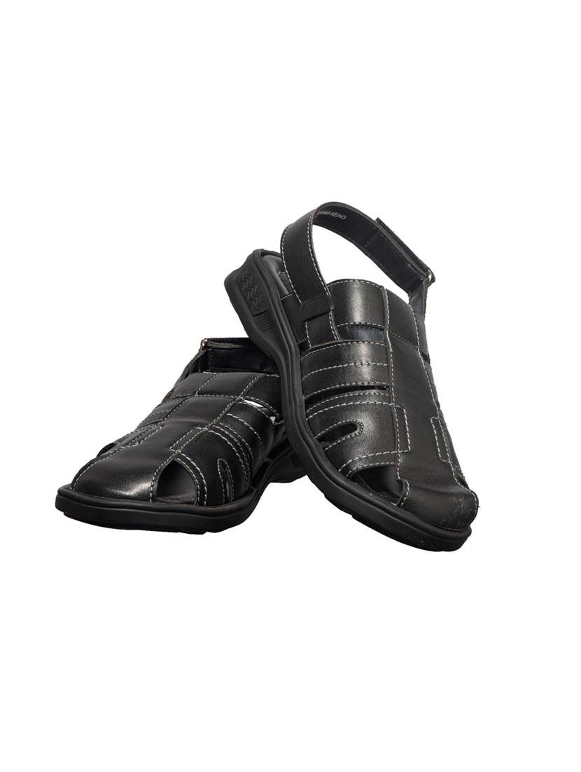black leather back strap sandals - 17794656 - Zoom Image - 6
