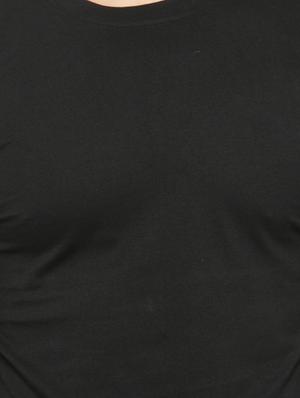 black solid t-shirt - 17795436 - Standard Image - 4