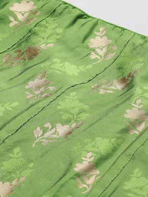 green art silk aline lehenga - 17795470 - Standard Image - 5