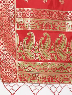 green art silk aline lehenga - 17795470 - Standard Image - 6
