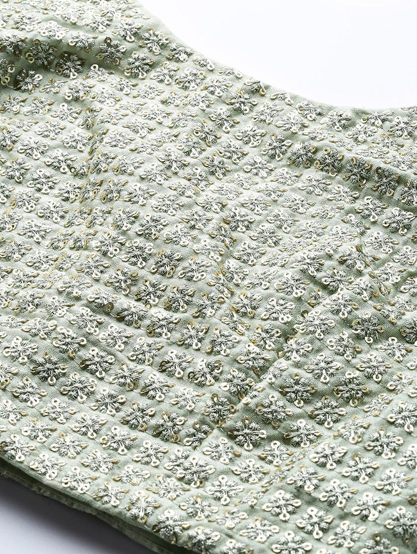 green net aline lehenga - 17795512 - Zoom Image - 4