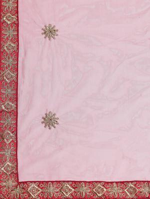 red satin aline lehenga - 17795547 - Standard Image - 6