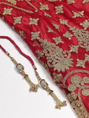 red net aline lehenga - 17795570 - Standard Image - 4