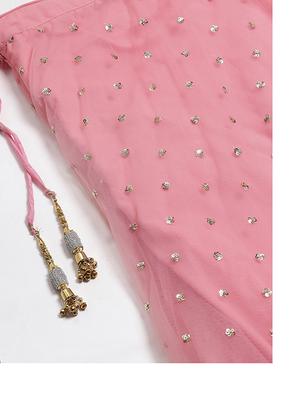pink net aline lehenga - 17795628 - Standard Image - 4