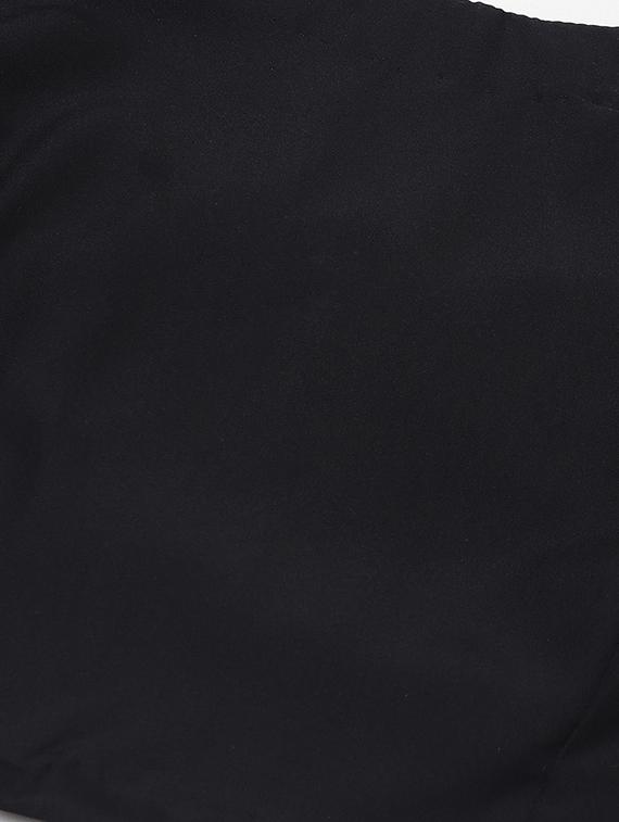 black poly georgette aline lehenga - 17795630 - Zoom Image - 5