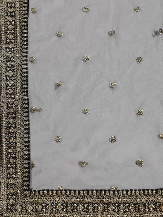 black art silk aline lehenga - 17795696 - Zoom Image - 6