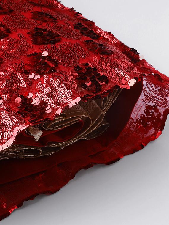 red net aline lehenga - 17795720 - Zoom Image - 4