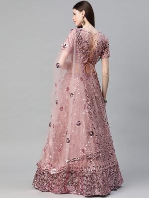 purple net aline lehenga - 17795721 - Standard Image - 3