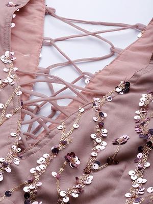 purple net aline lehenga - 17795721 - Standard Image - 5