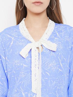 tie up neck printed top - 17795897 - Standard Image - 5