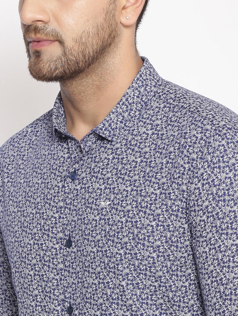 blue printed casual shirt - 17795990 - Zoom Image - 5