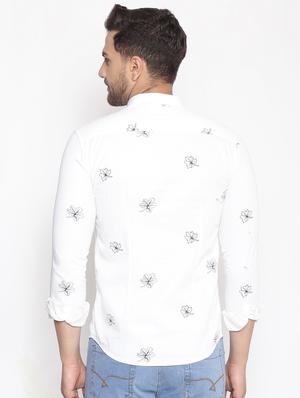 white printed casual shirt - 17795994 - Standard Image - 3