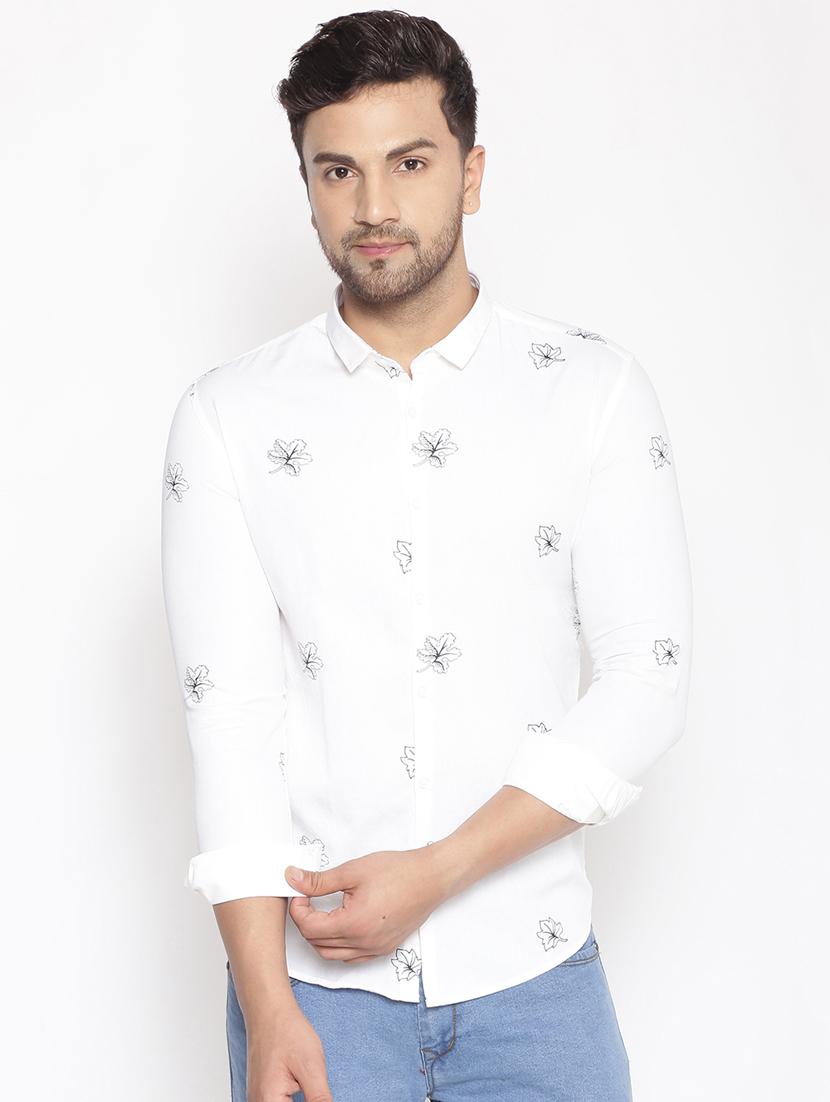 white printed casual shirt - 17795994 - Zoom Image - 1