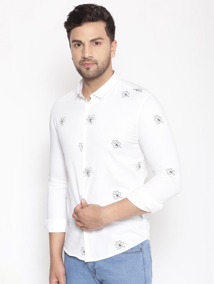 white printed casual shirt - 17795994 - Zoom Image - 2