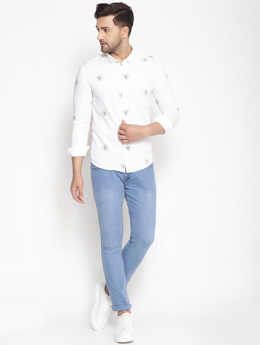 white printed casual shirt - 17795994 - Zoom Image - 4