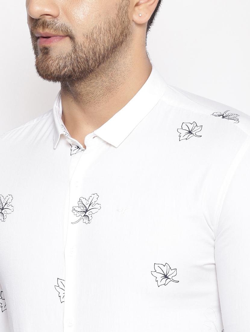 white printed casual shirt - 17795994 - Zoom Image - 5