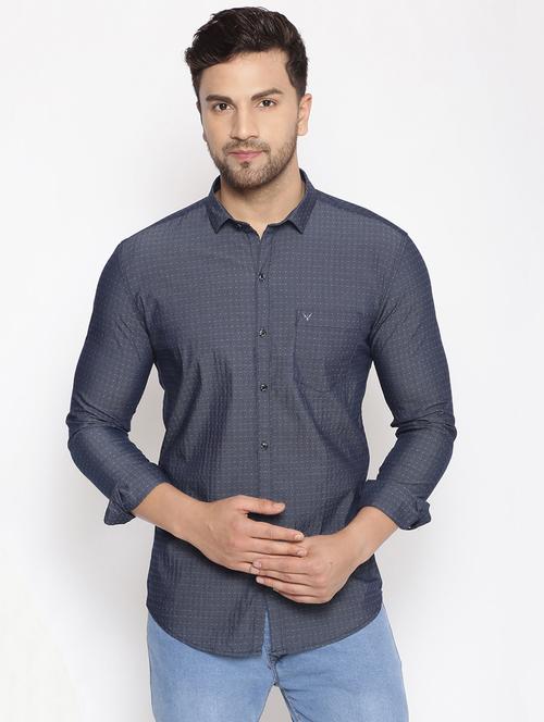 grey printed casual shirt - 17796002 - Standard Image - 1