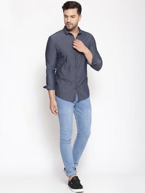 grey printed casual shirt - 17796002 - Standard Image - 4