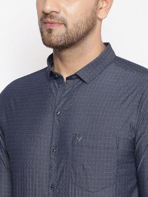 grey printed casual shirt - 17796002 - Standard Image - 5