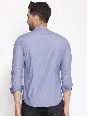 blue printed casual shirt - 17796009 - Standard Image - 3