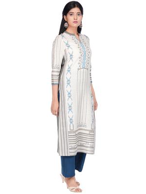 printed straight kurta - 17796188 - Standard Image - 2