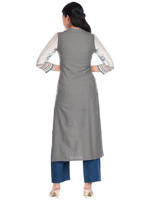 printed straight kurta - 17796188 - Standard Image - 3