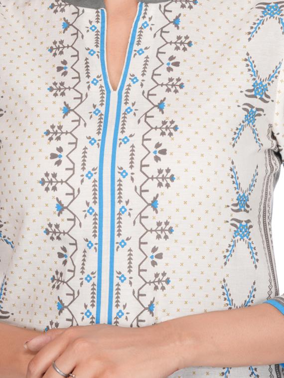 printed straight kurta - 17796188 - Zoom Image - 4