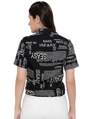 tie front printed shirt - 17796670 - Standard Image - 3
