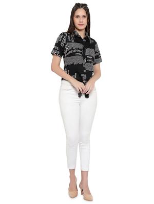tie front printed shirt - 17796670 - Standard Image - 4