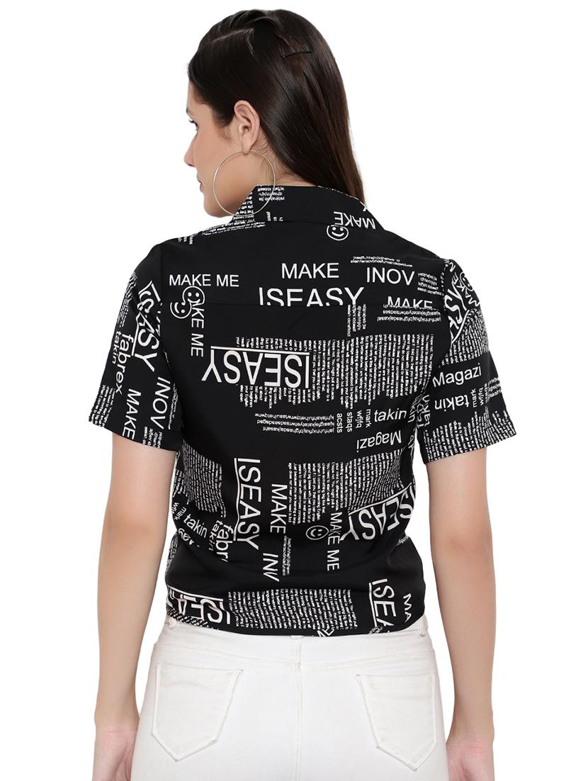 tie front printed shirt - 17796670 - Zoom Image - 3