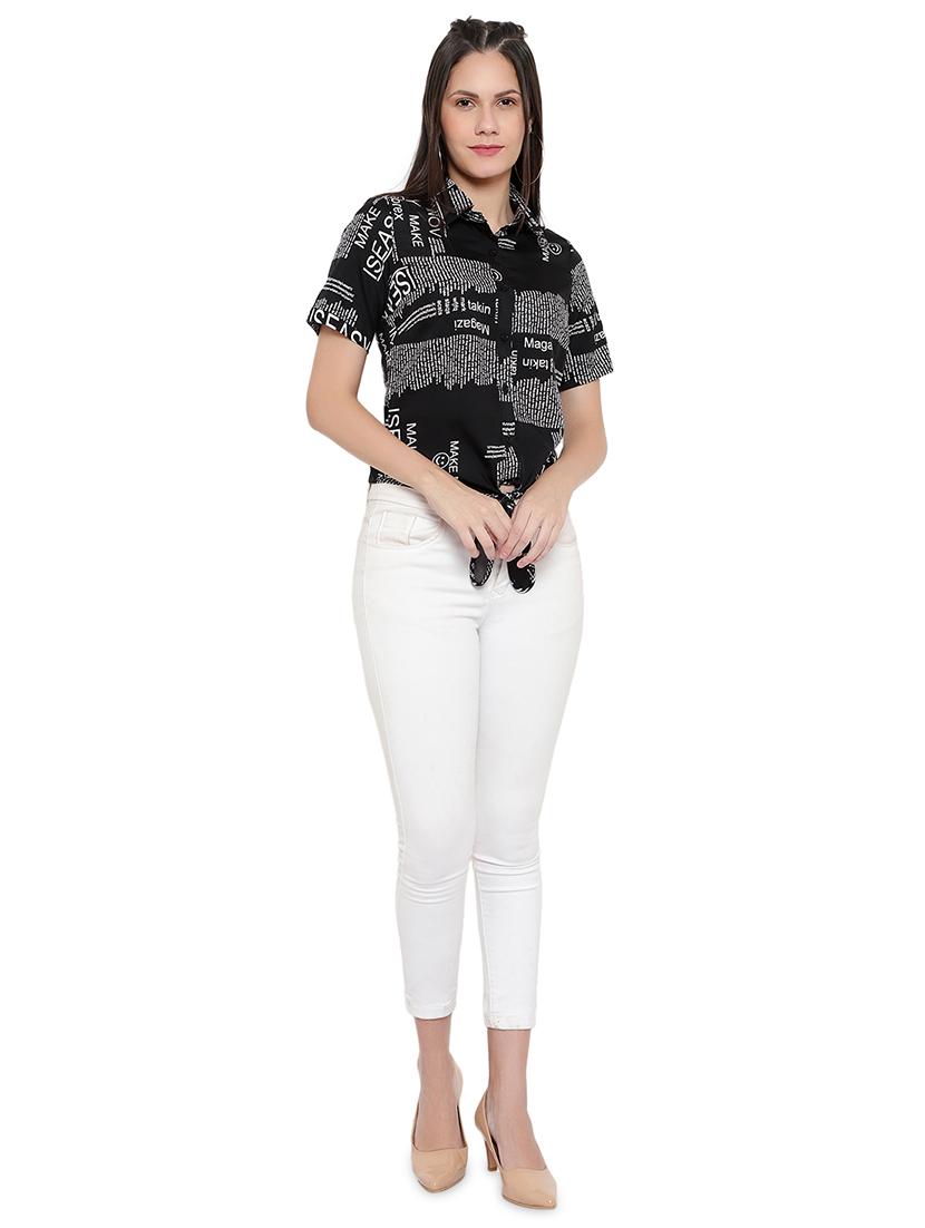 tie front printed shirt - 17796670 - Zoom Image - 4