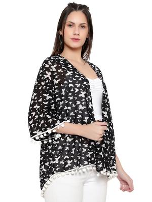 bell sleeved laced hem shrug - 17796683 - Standard Image - 2