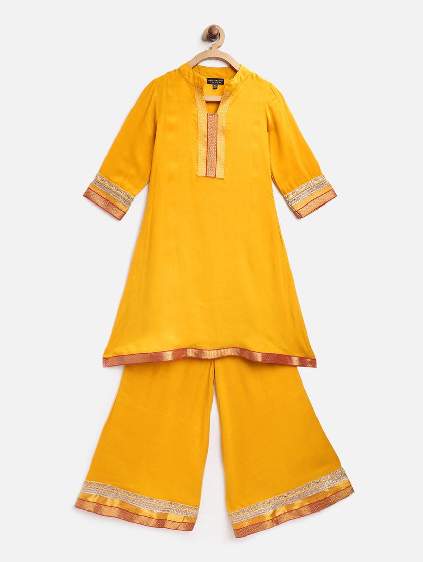 yellow rayon suit set - 17796692 - Zoom Image - 1