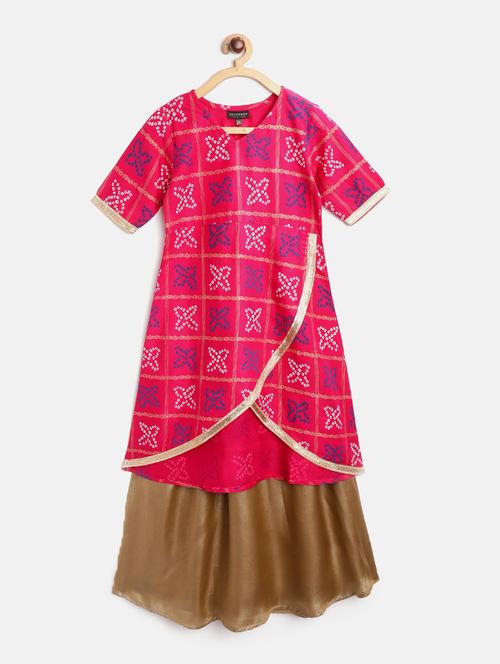 pink cotton blend suit set - 17796698 - Standard Image - 1