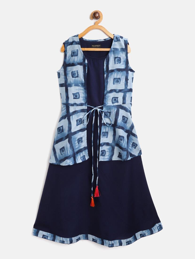 blue rayon suit set - 17796702 - Zoom Image - 1