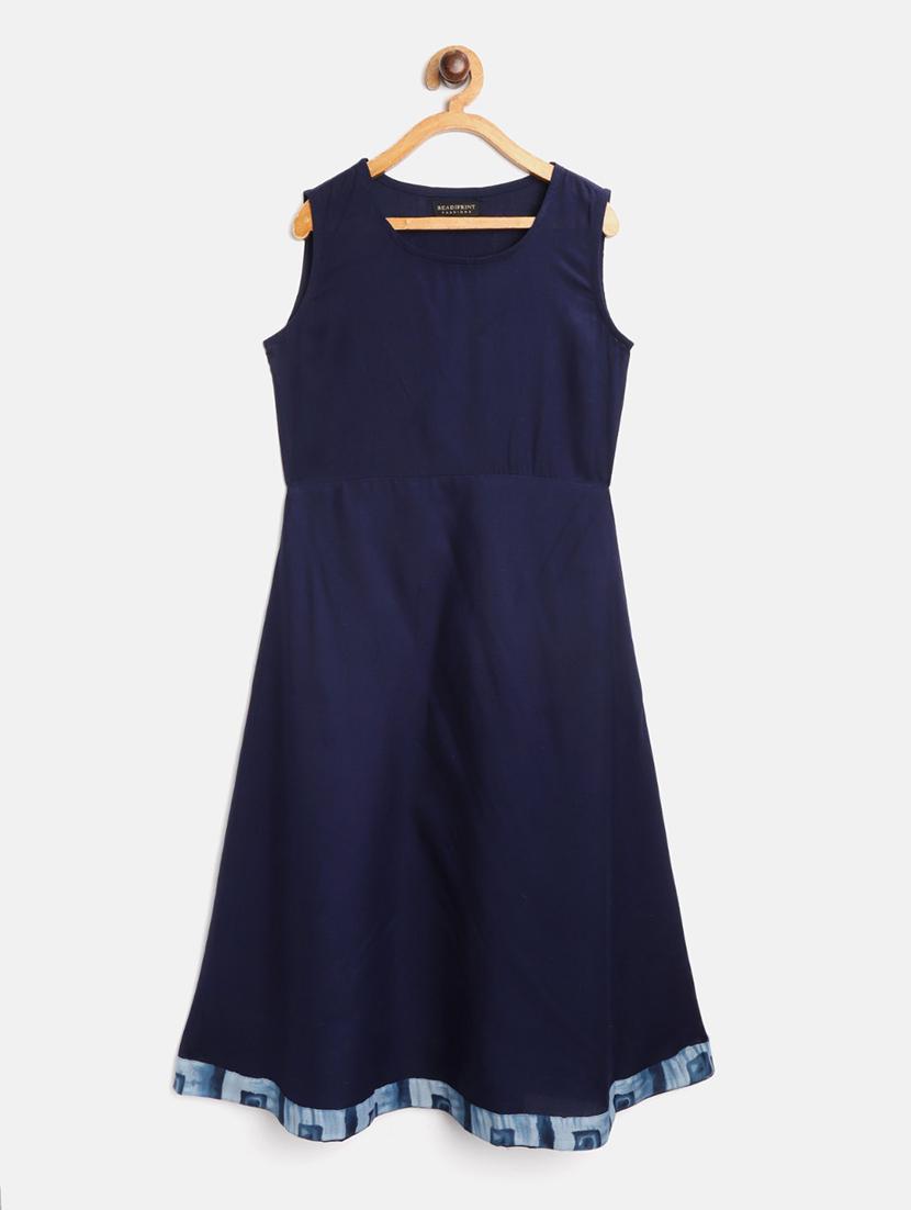 blue rayon suit set - 17796702 - Zoom Image - 2