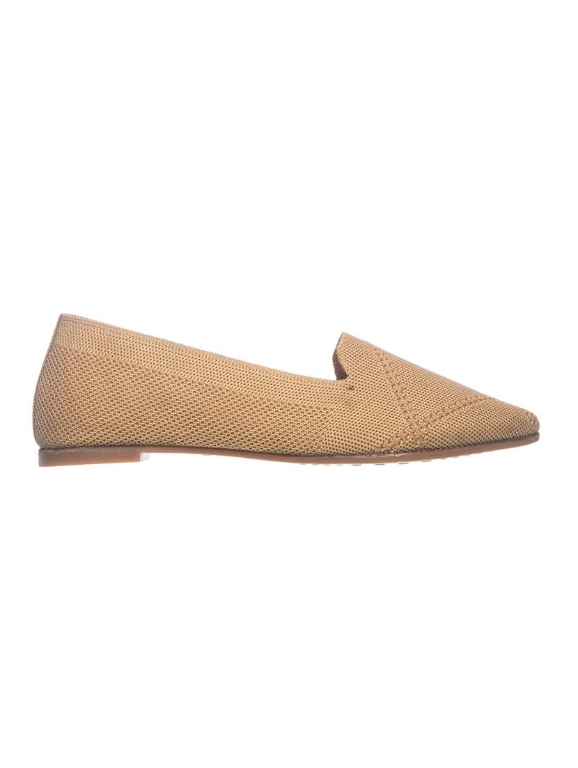 beige fabric slip on loafers - 17796774 - Zoom Image - 2