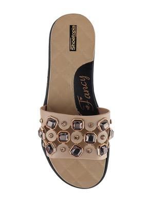 beige slip on flip flop - 17796801 - Standard Image - 4
