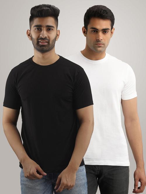 set of 2 multi colored solid t-shirts - 17797012 - Standard Image - 1