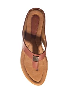 pink leather slip on sandals - 17797328 - Standard Image - 4