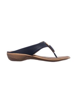 navy leather slip on sandals - 17797329 - Standard Image - 2